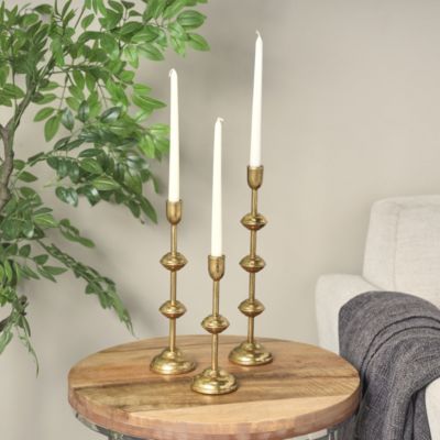 Contemporary Metal Candle Holder - Set of 3
