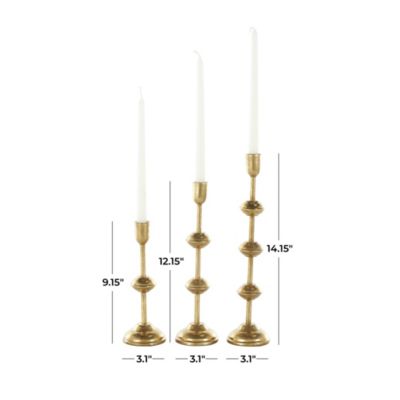 Contemporary Metal Candle Holder - Set of 3