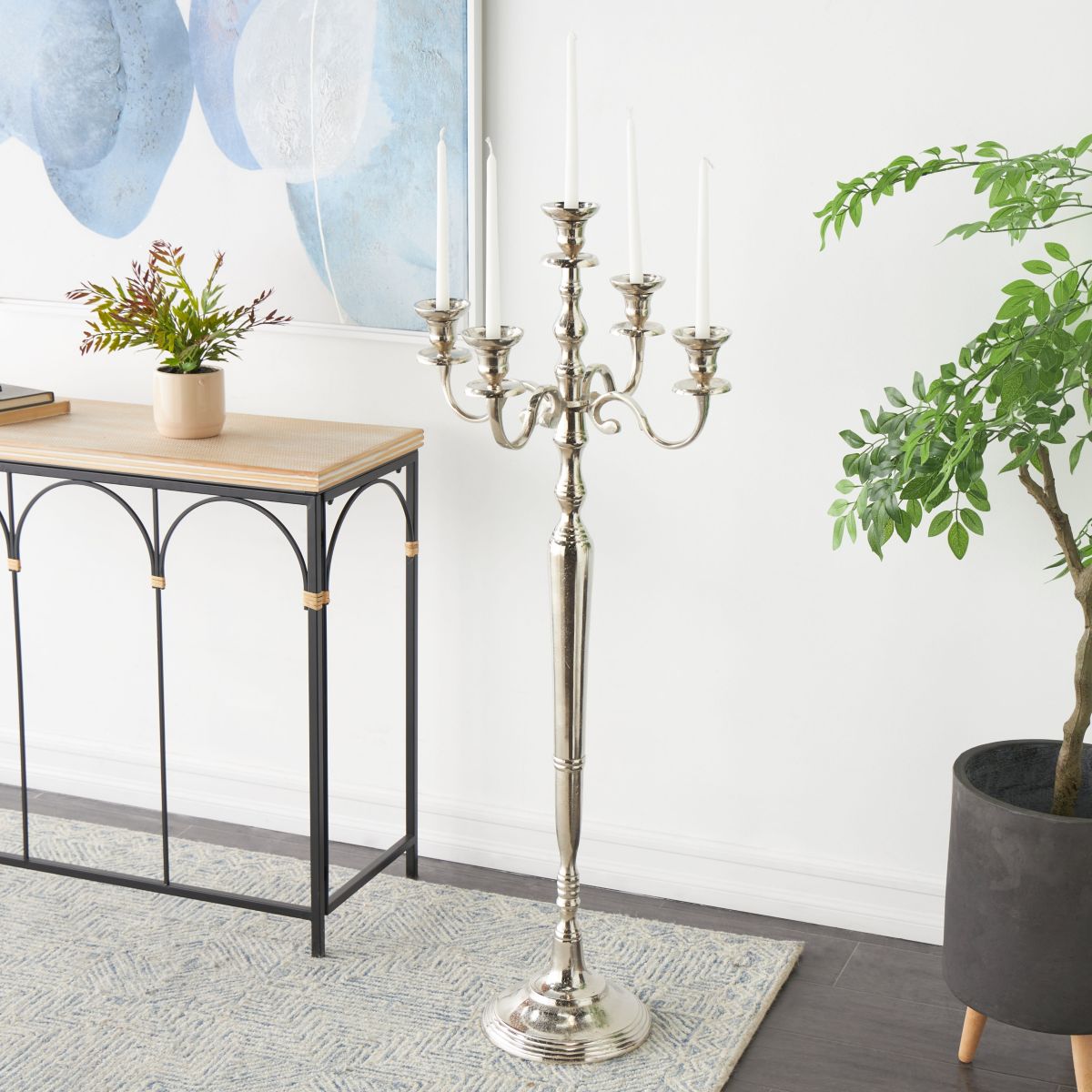 Traditional Aluminum Metal Candelabra