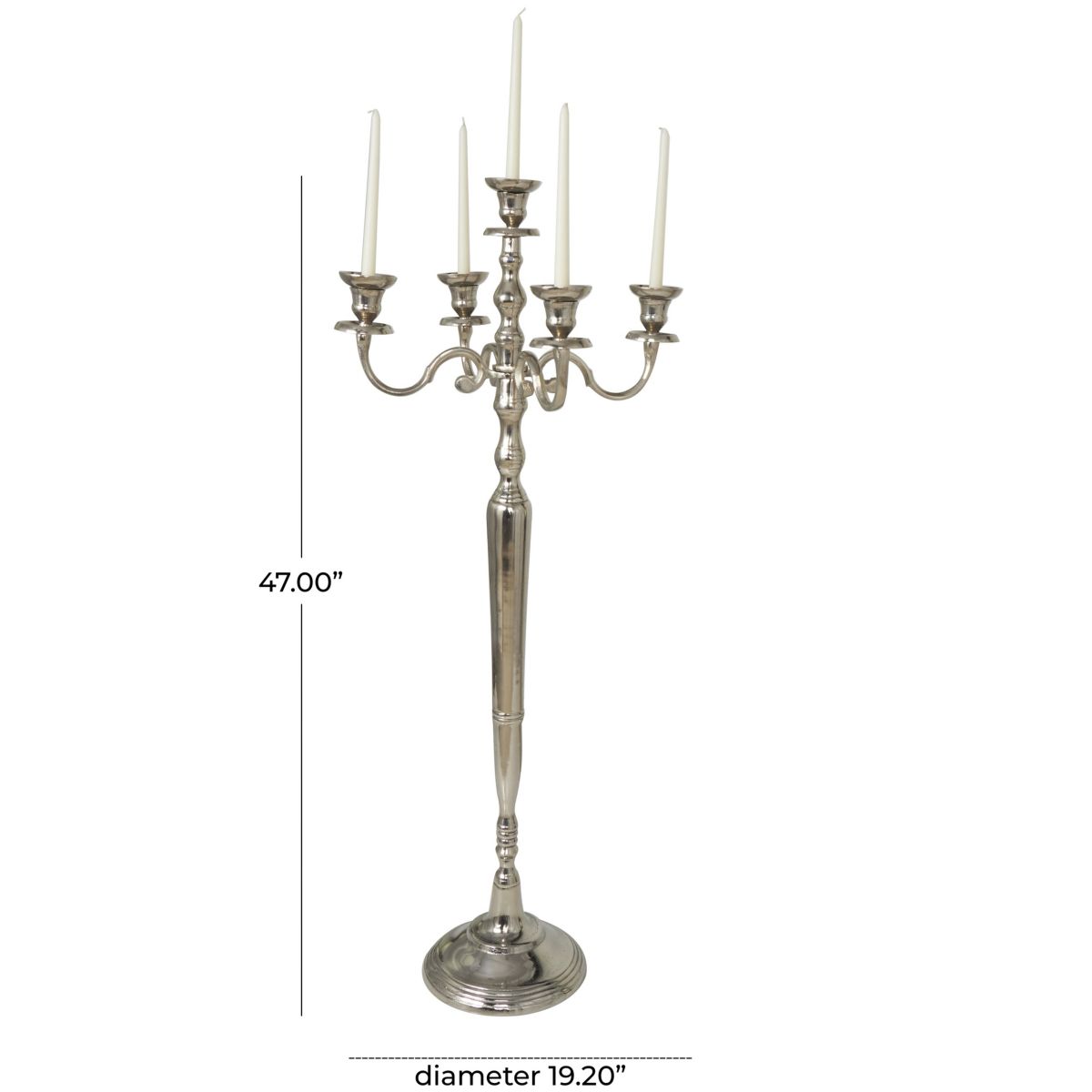 Traditional Aluminum Metal Candelabra