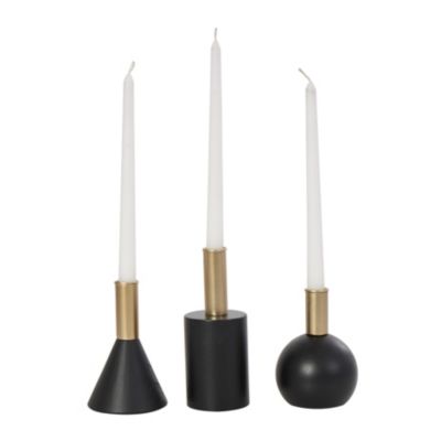 Contemporary Wood Candle Holder - Set of 3