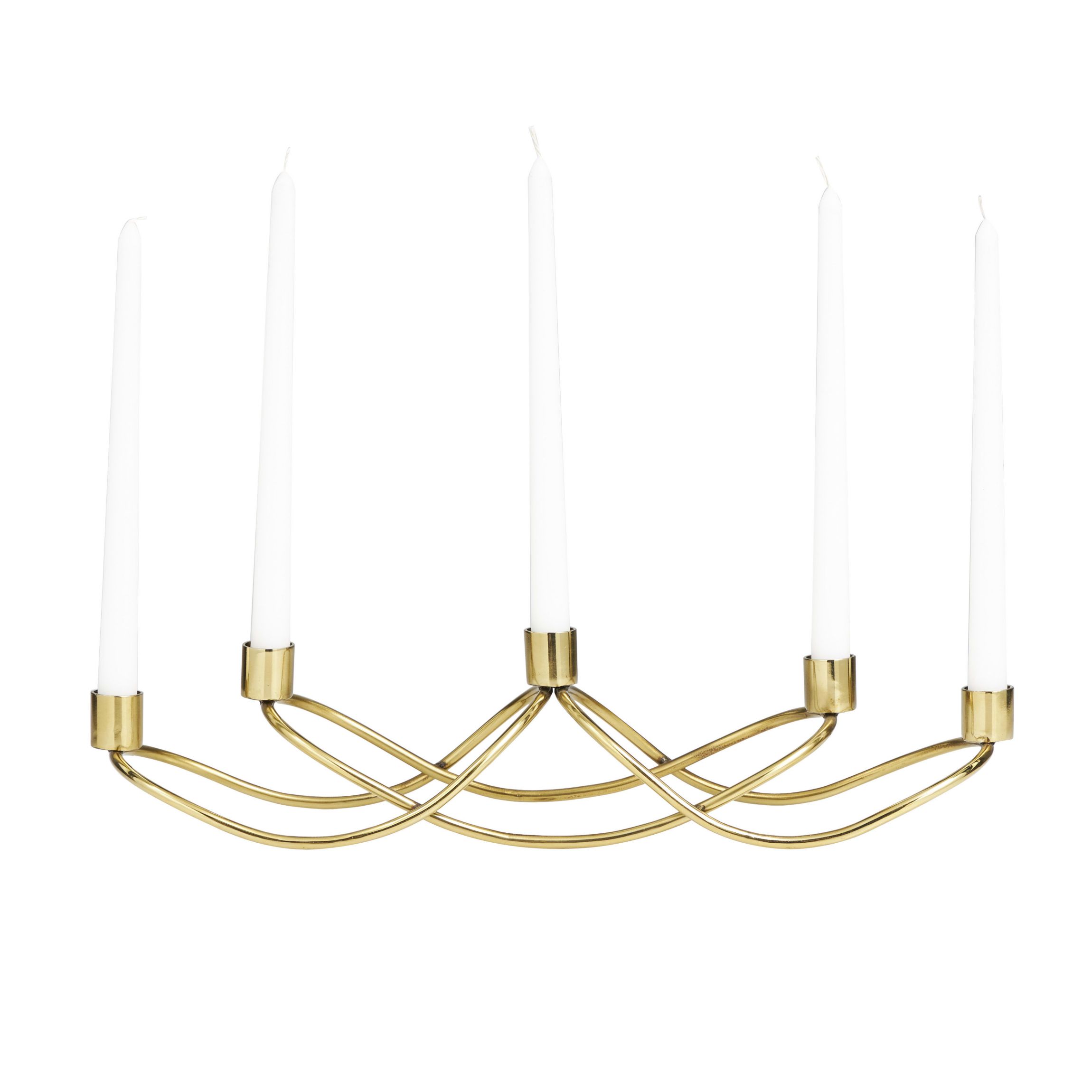 Contemporary Stainless Steel Metal Candelabra