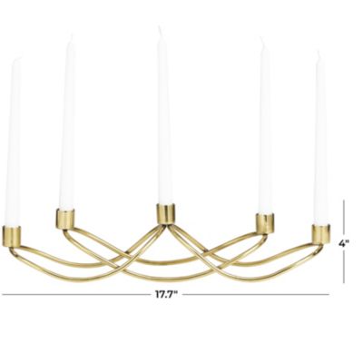 Contemporary Stainless Steel Metal Candelabra