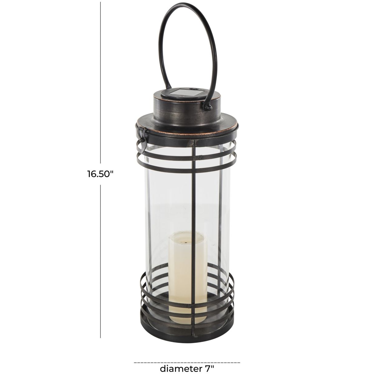 Industrial Metal Candle Lantern