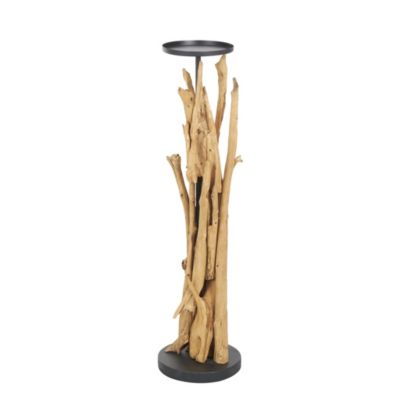 Traditional Teak Wood Candle Holder