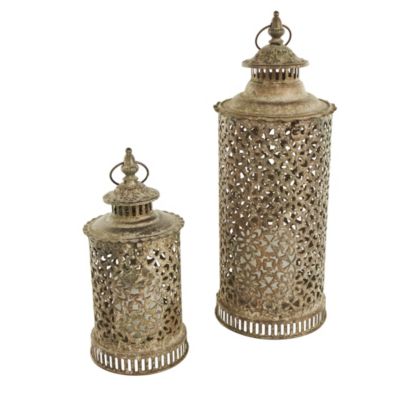 Rustic Metal Candle Lantern