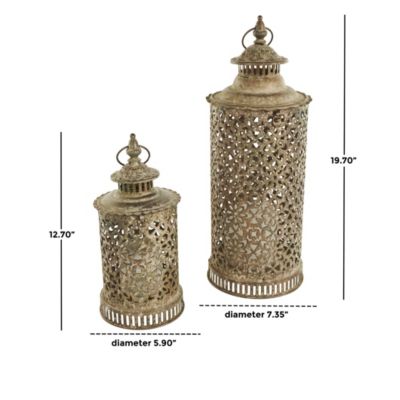 Rustic Metal Candle Lantern