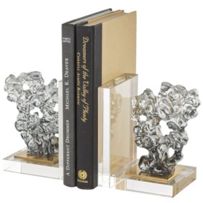 Contemporary Glass Bookends