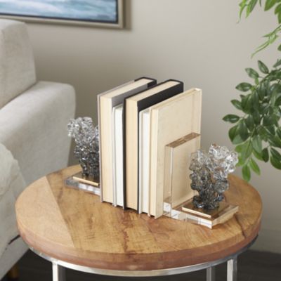 Contemporary Glass Bookends