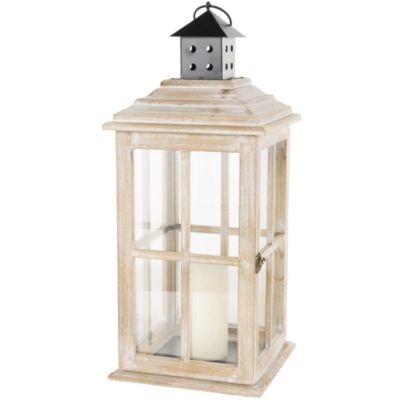 Modern Farmhouse Wood Candle Lantern