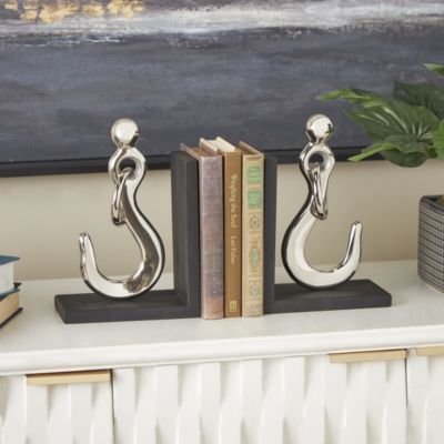 Nautical Aluminum Metal Bookends - Set of 2