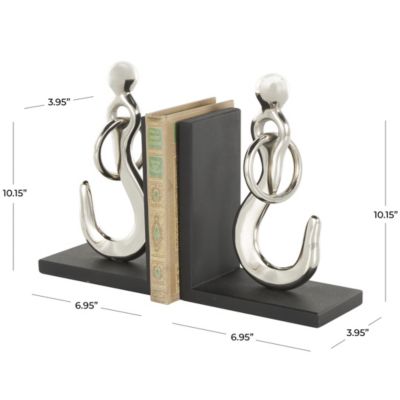 Nautical Aluminum Metal Bookends - Set of 2