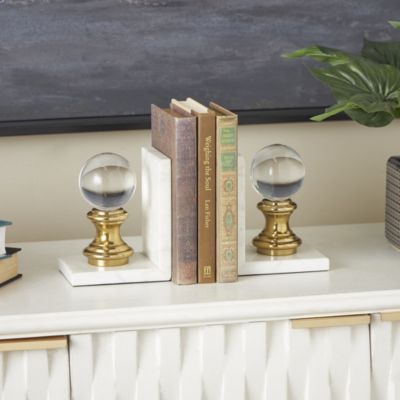 Contemporary Marble Bookends - Set of 2