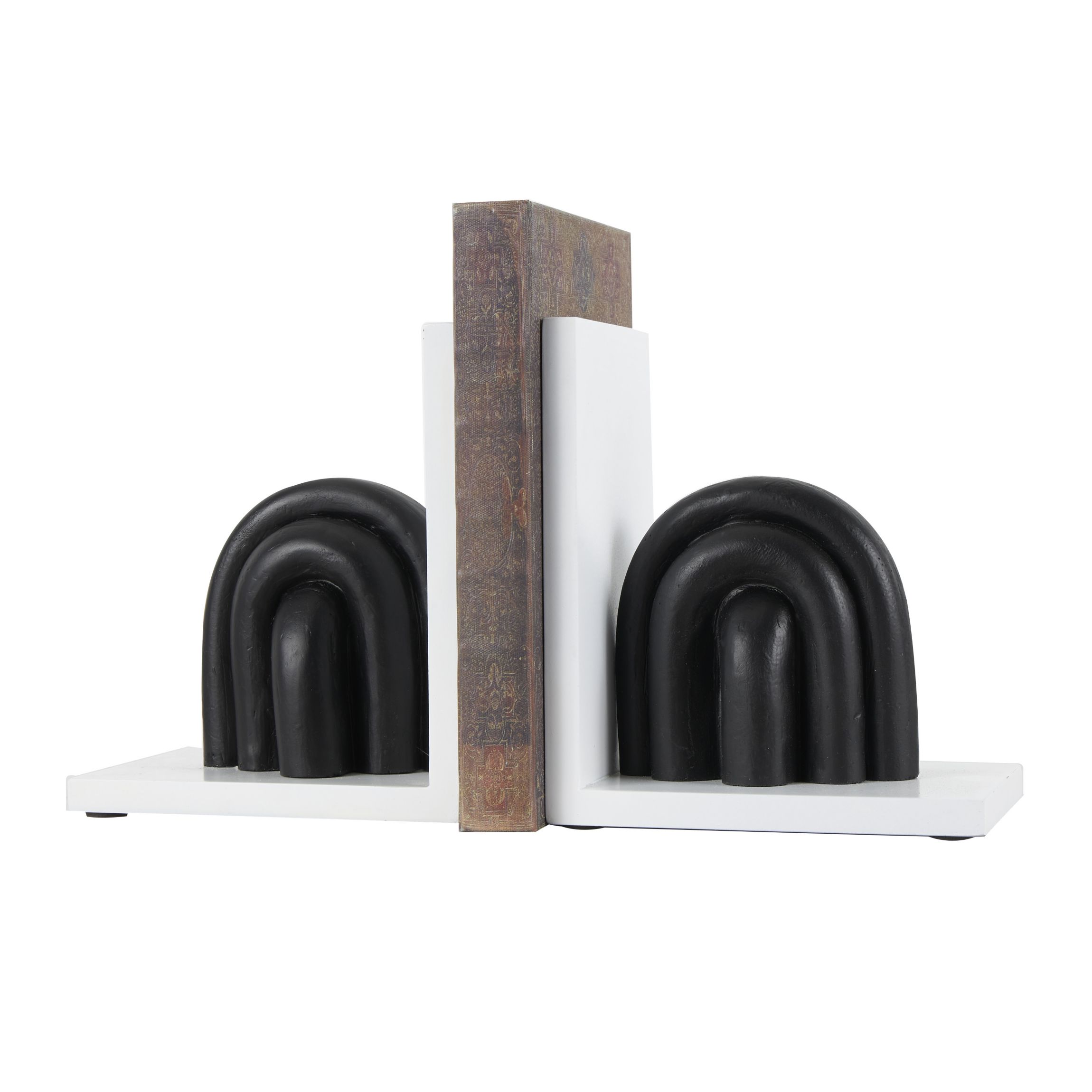 Modern Wooden Bookends - Set of 2