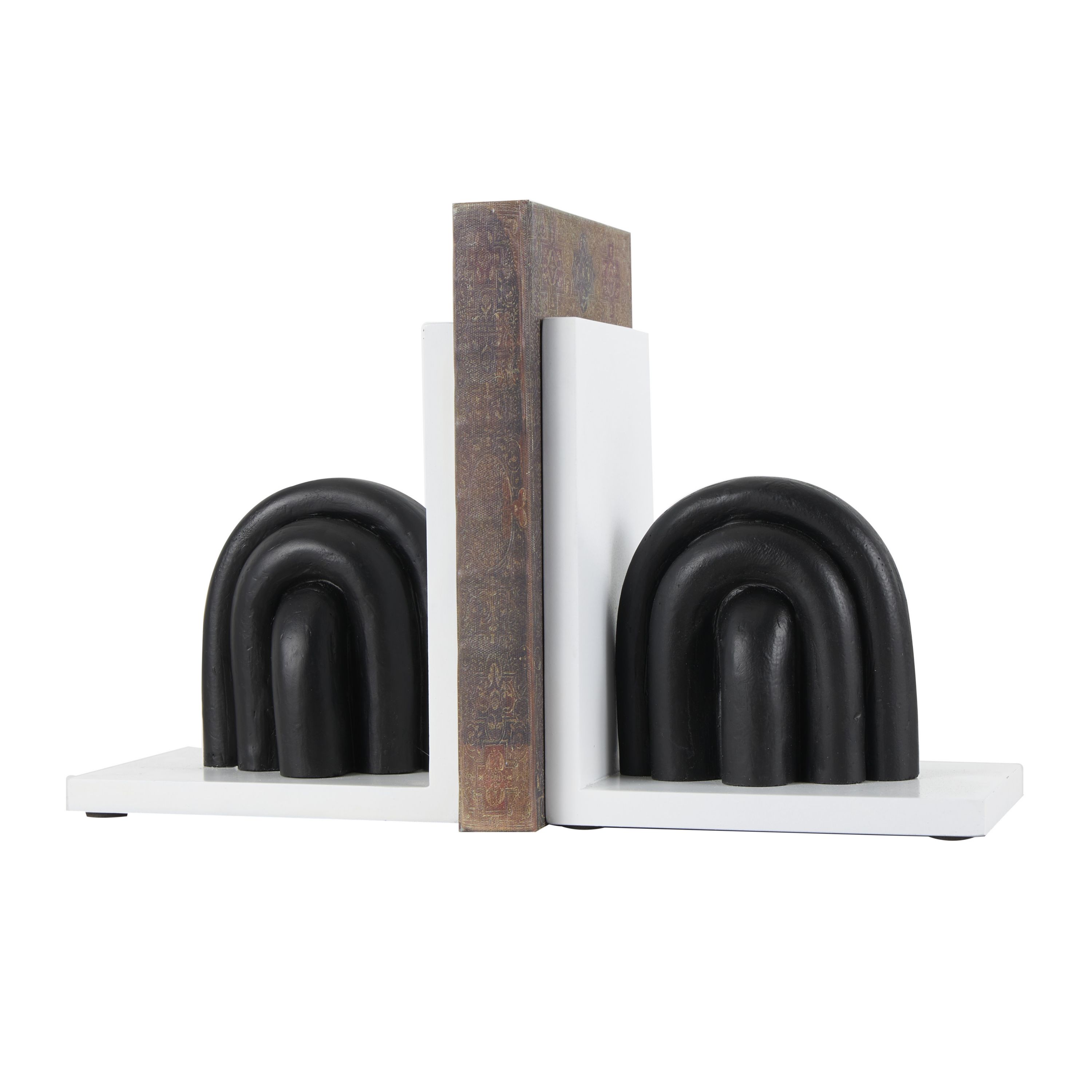 Modern Wooden Bookends - Set of 2