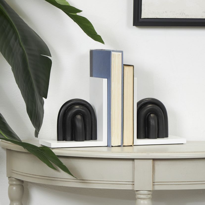 Modern Wooden Bookends - Set of 2