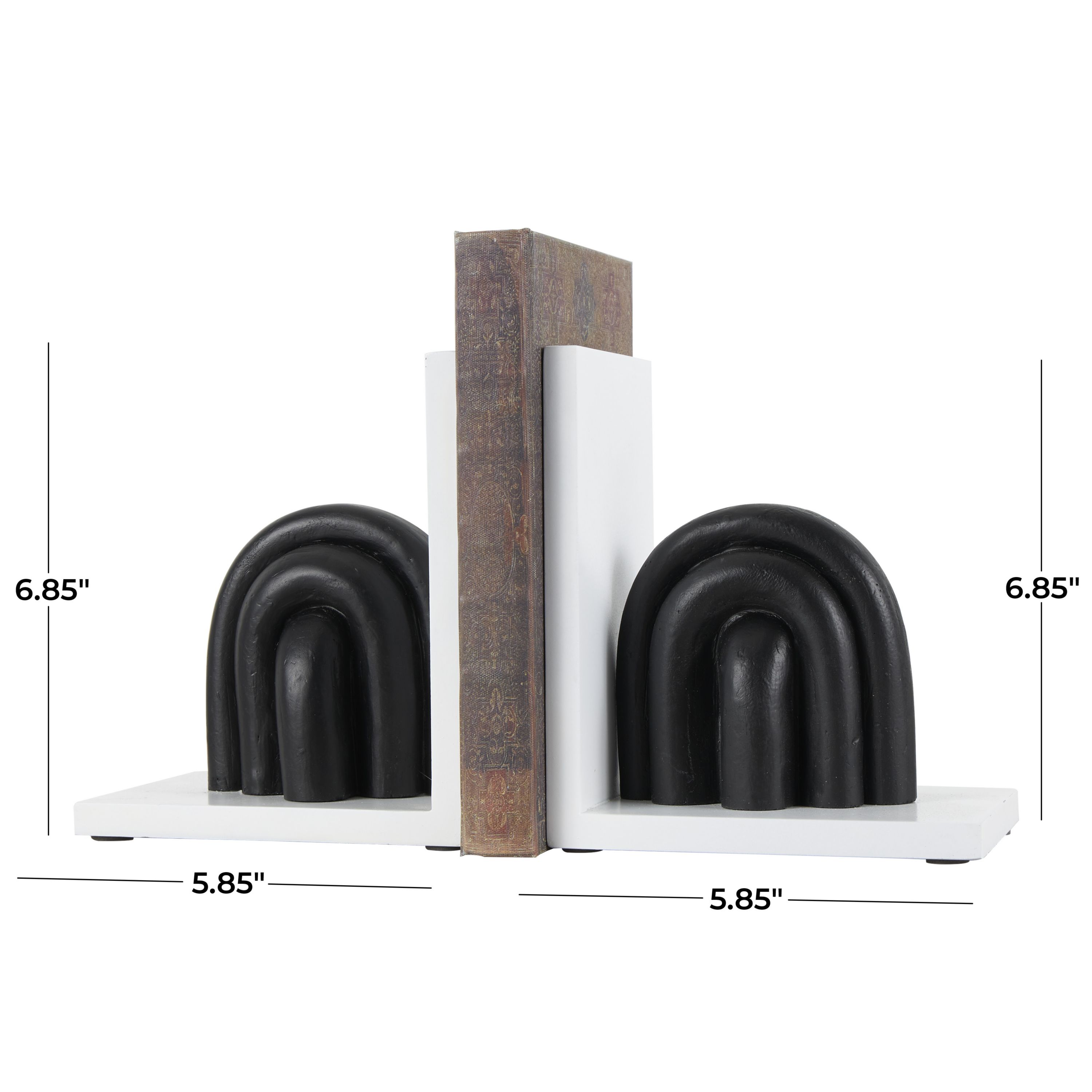 Modern Wooden Bookends - Set of 2