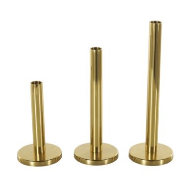 Glam Stainless Steel Metal Candle Holder - Set of 3