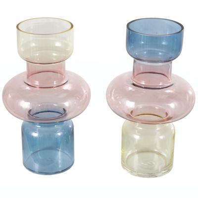 Monroe Lane Eclectic Glass Ombre Decorative Vase â Set of 2