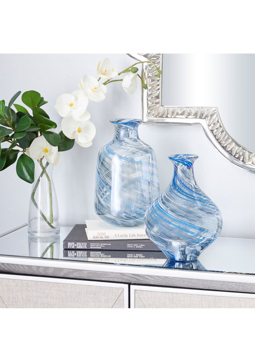Contemporary Glass Vase - Set of 2