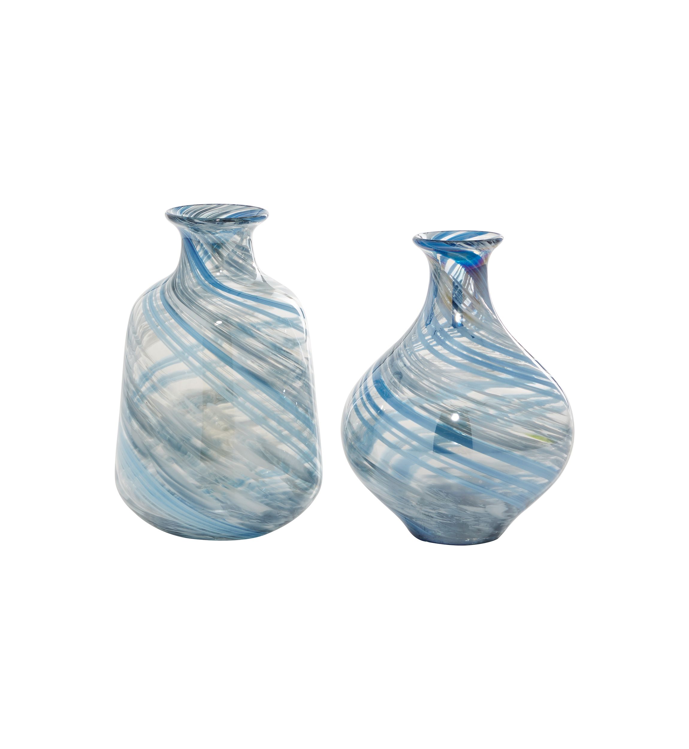 Contemporary Glass Vase - Set of 2