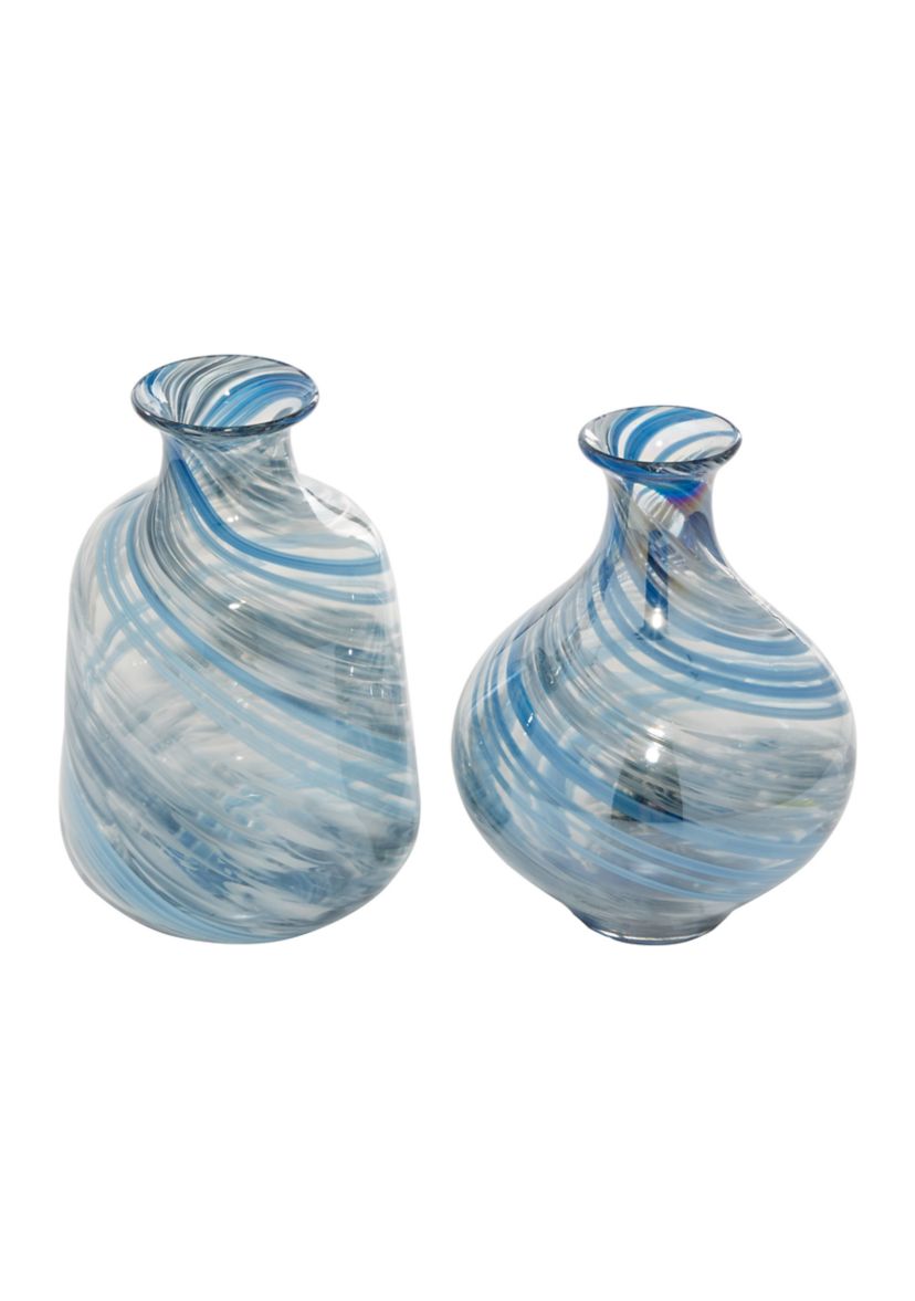 Contemporary Glass Vase - Set of 2