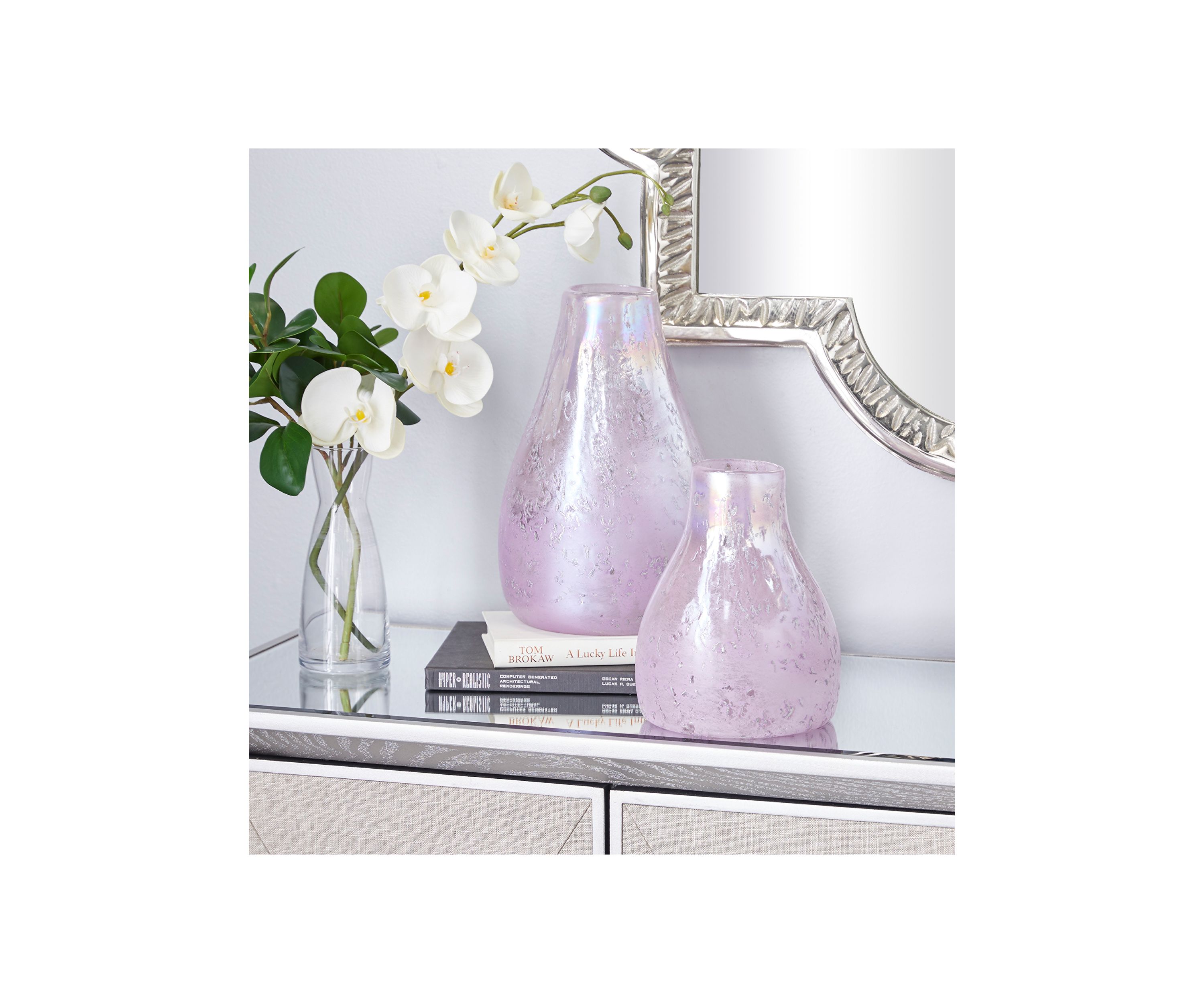 Contemporary Glass Vase - Set of 2