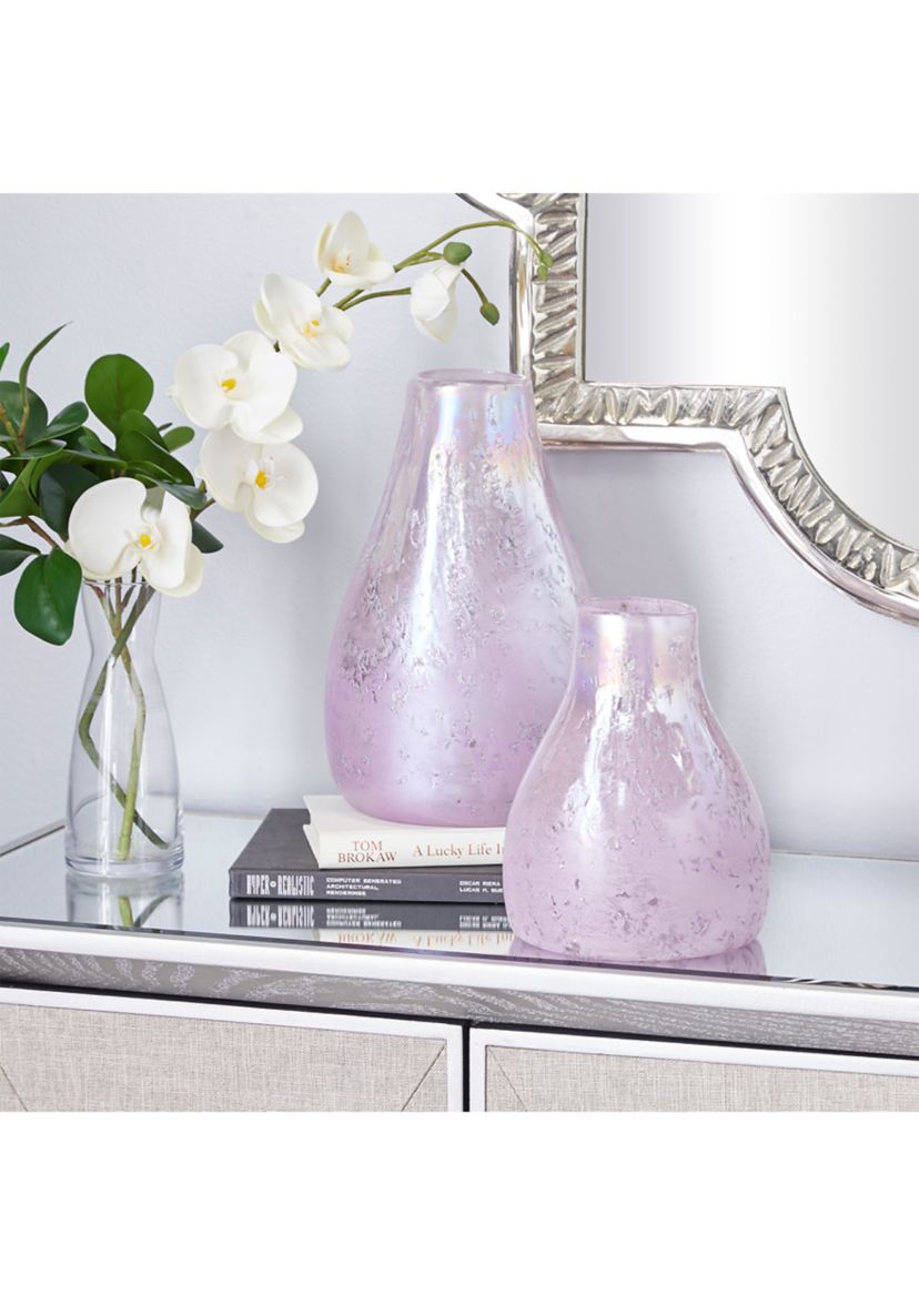 Contemporary Glass Vase - Set of 2