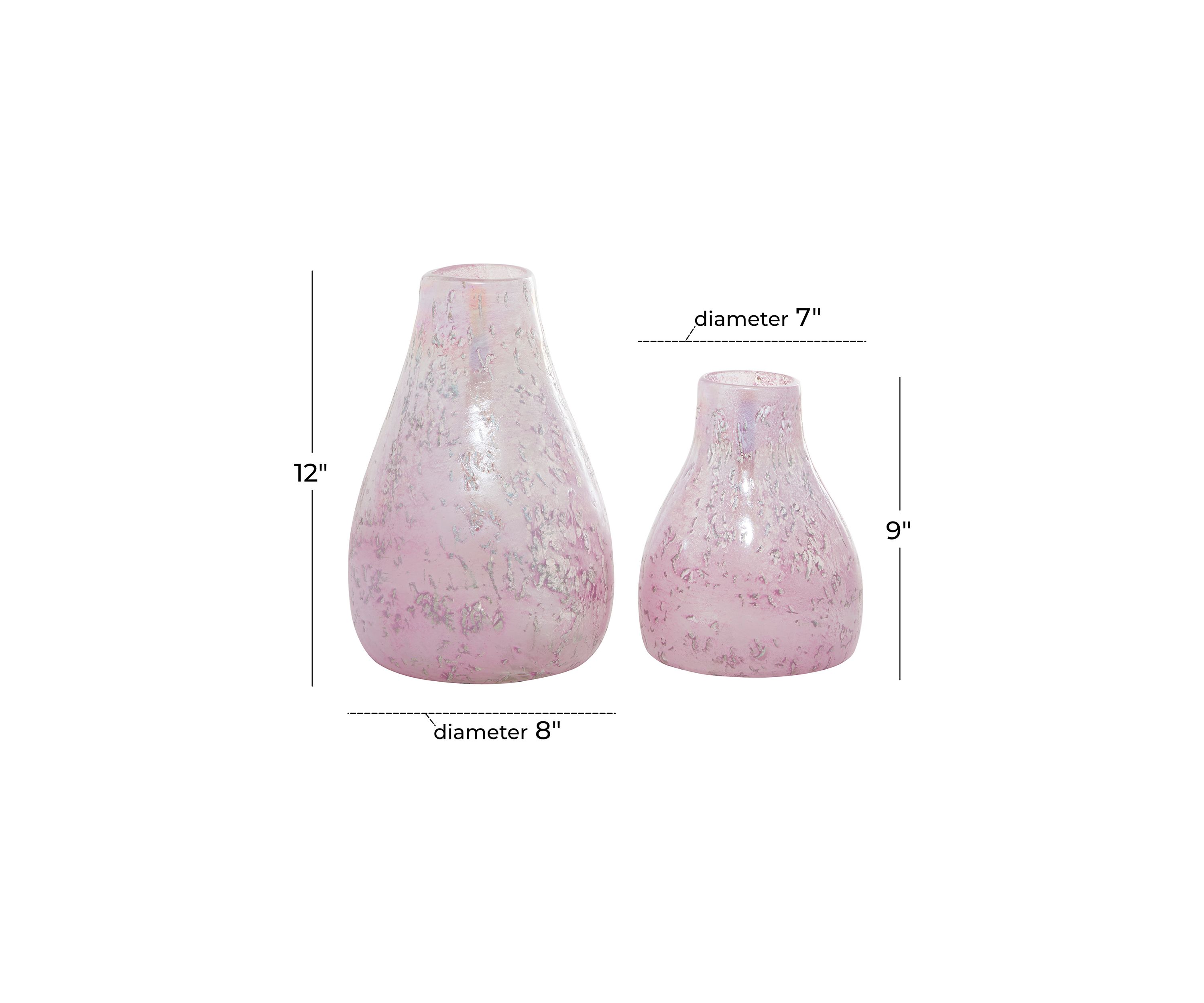 Contemporary Glass Vase - Set of 2