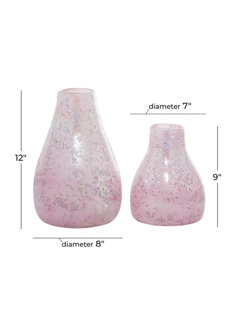 Contemporary Glass Vase - Set of 2