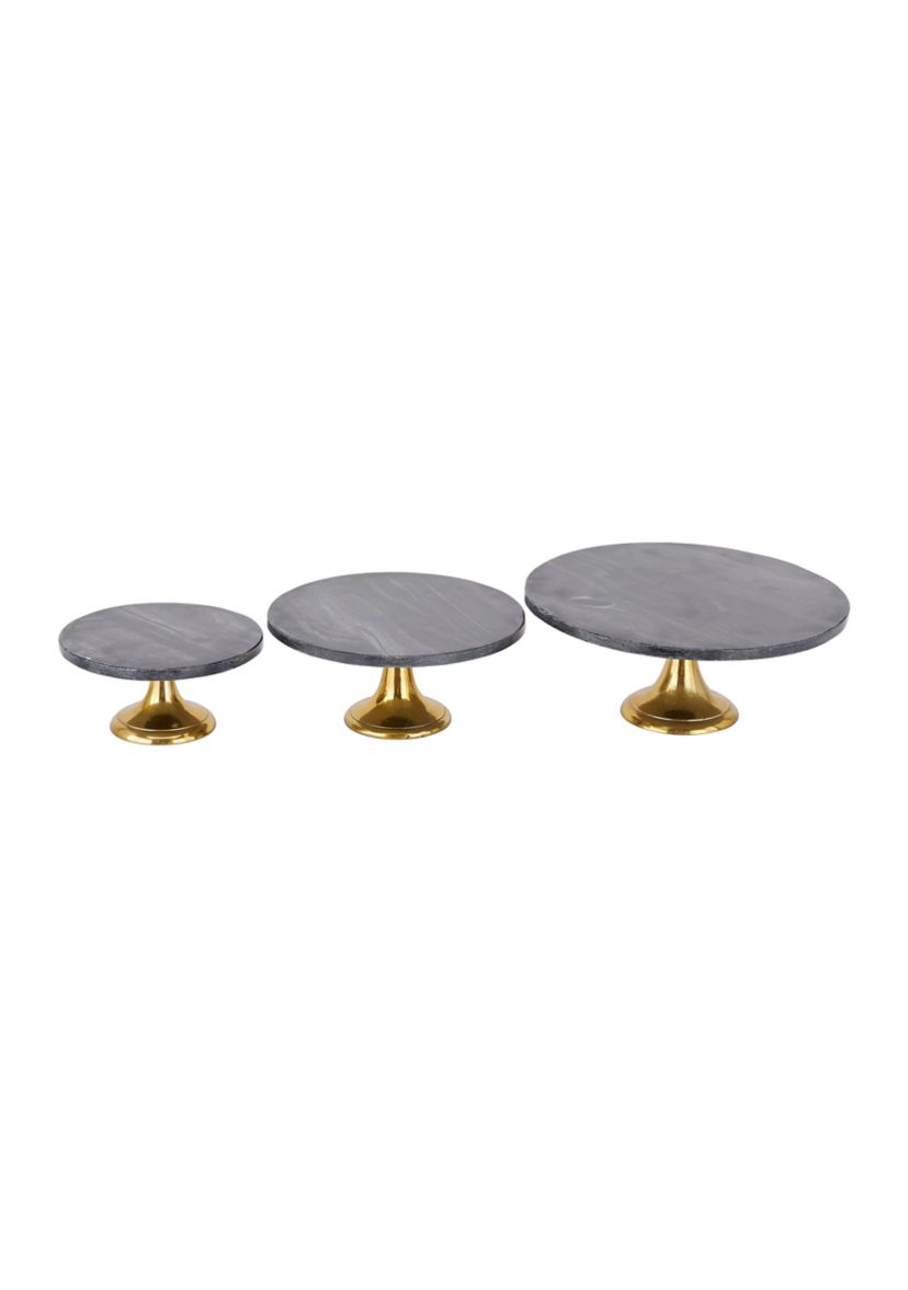 Glam Aluminum Metal Cake Stand - Set of 3
