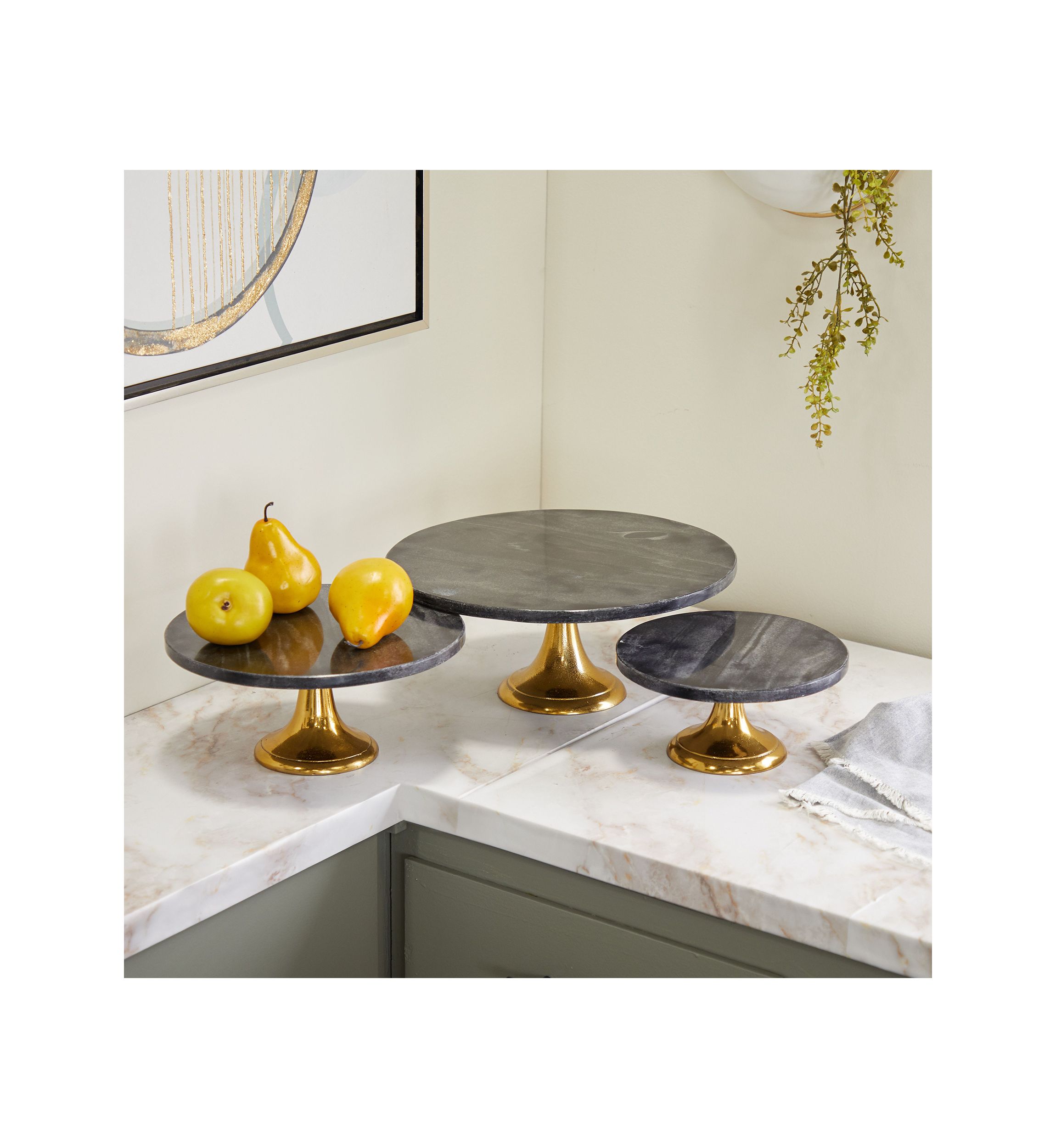 Glam Aluminum Metal Cake Stand - Set of 3