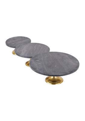 Glam Aluminum Metal Cake Stand - Set of 3