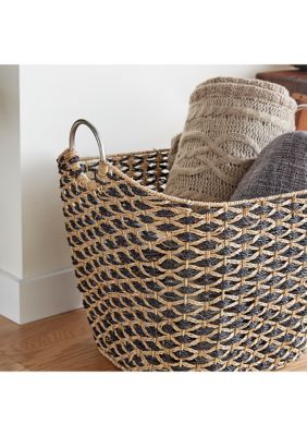 Bohemian Seagrass Storage Basket