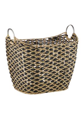 Bohemian Seagrass Storage Basket