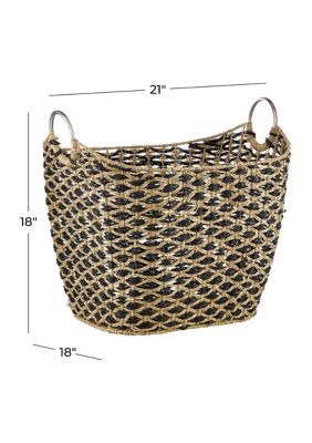 Bohemian Seagrass Storage Basket