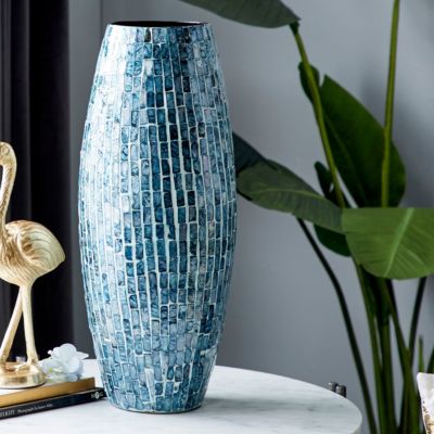 Coastal Mother of Pearl Shell Vase