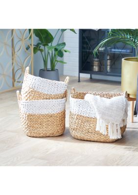 Bohemian Seagrass Storage Basket - Set of 3