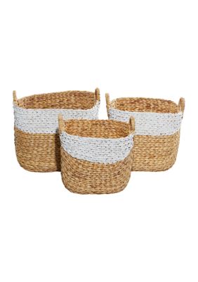 Bohemian Seagrass Storage Basket - Set of 3