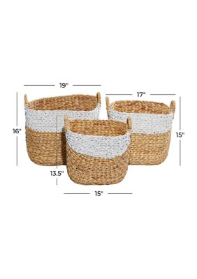 Bohemian Seagrass Storage Basket - Set of 3