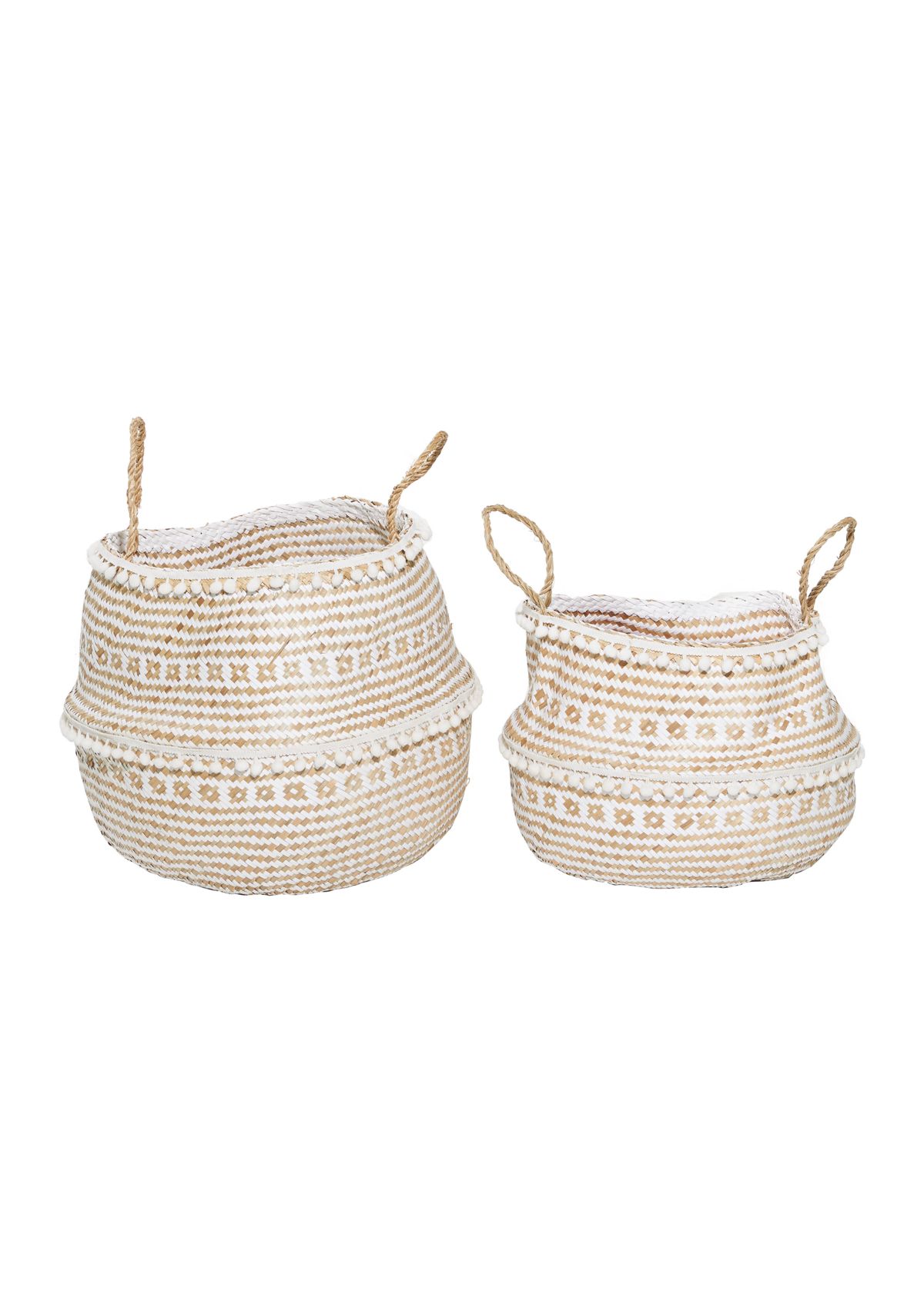 Bohemian Seagrass Storage Basket - Set of 2