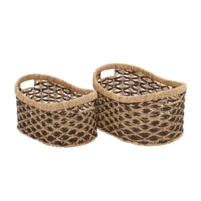 Traditional Seagrass Storage Basket - Set of 2