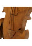 Teak Wood Natural Abstract Sculpture
