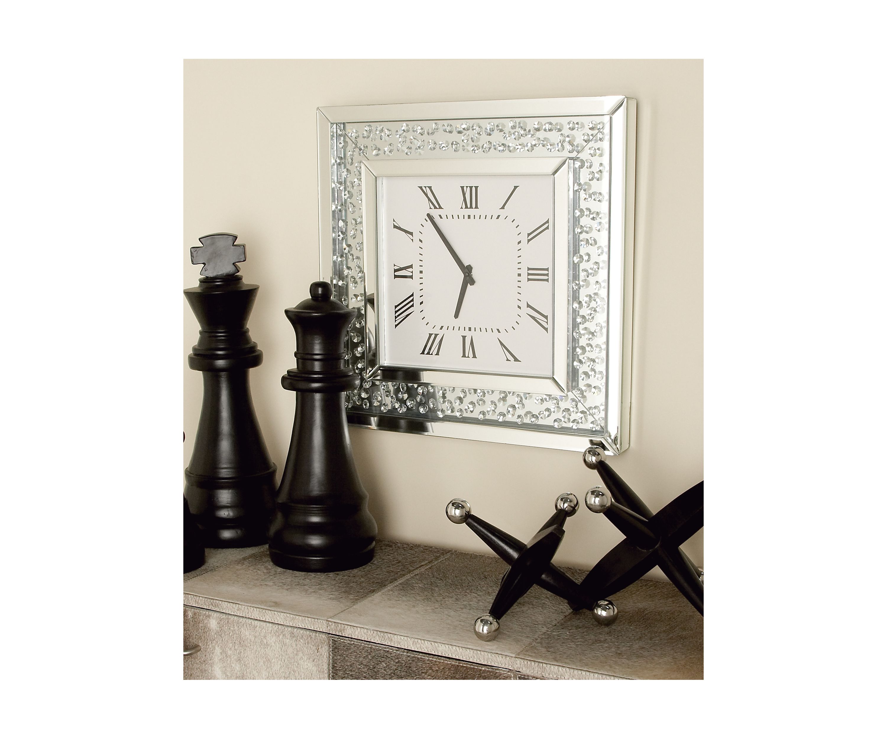 Glam Wooden Wall Clock