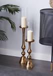 Aluminum Traditional Candle Holder - Set of 2