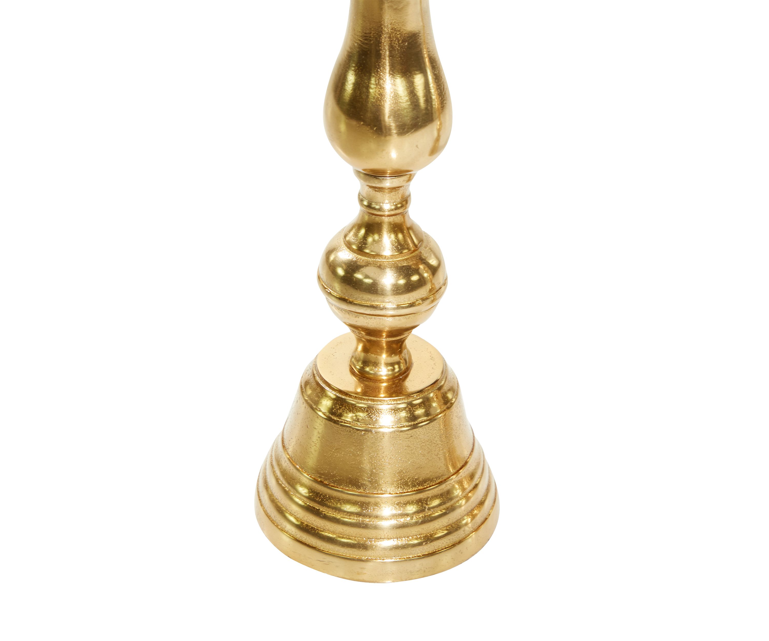 Traditional Aluminum Metal Hurricane Lamp - Set of 2