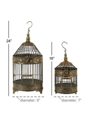 Vintage Metal Birdcage - Set of 2