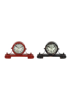 Vintage Metal Clock - Set of 2