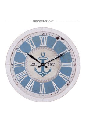 Coastal Metal Wall Clock