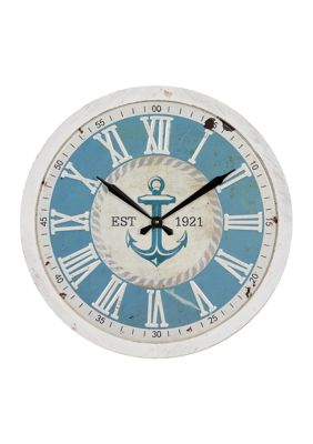 Coastal Metal Wall Clock